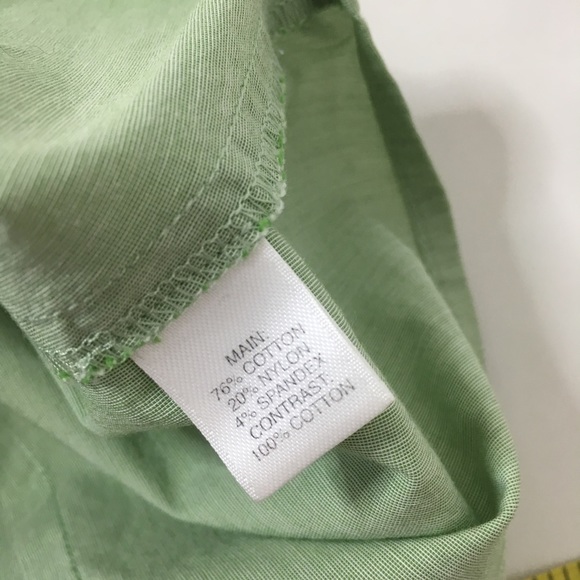 St. John Sage Green White Button Up Polo Shirt - Picture 7 of 8
